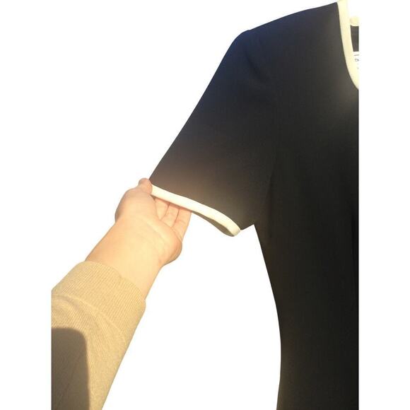 Vintage Talbots womens formal dress size 4 black white button classic Jackie o - Picture 7 of 14